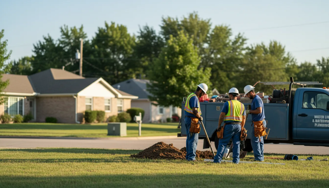 Residential water line and bathroom plumbing service in Thorofare, NJ